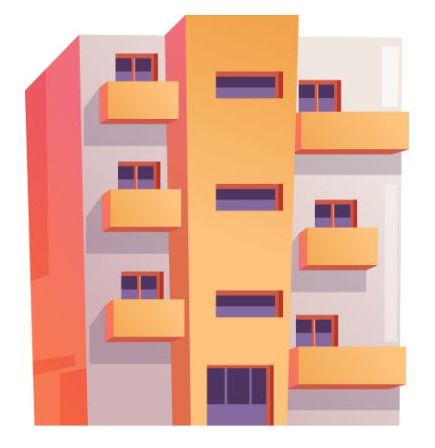 Grafička ilustracija stambene zgrade